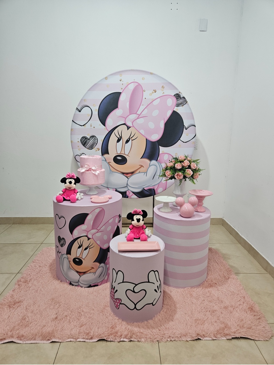 Kit Festa Facil P - Minnie Rosa 1 - DecorFest