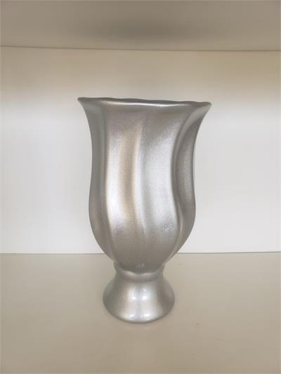 Vaso Prata Torcido G Louça - DecorFest