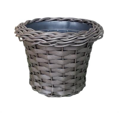 Vaso Vime Marrom Plastico - DecorFest