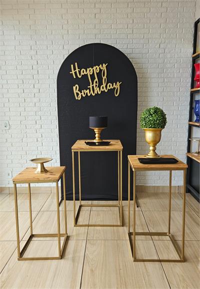 Kit Verão - Adulto - Preto E Dourado - DecorFest