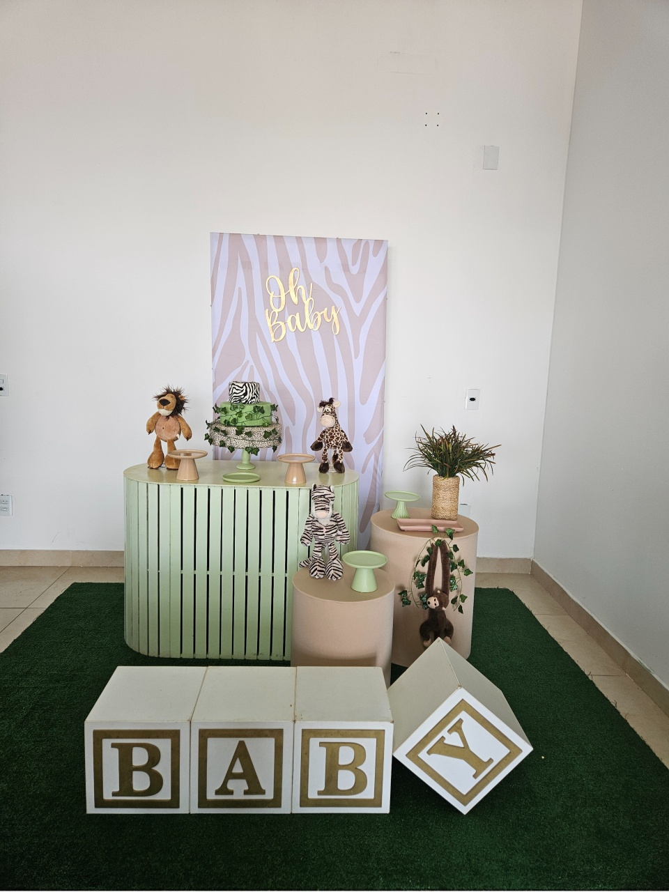 Kit Chá de Bebê M - Safari Zebra - DecorFest