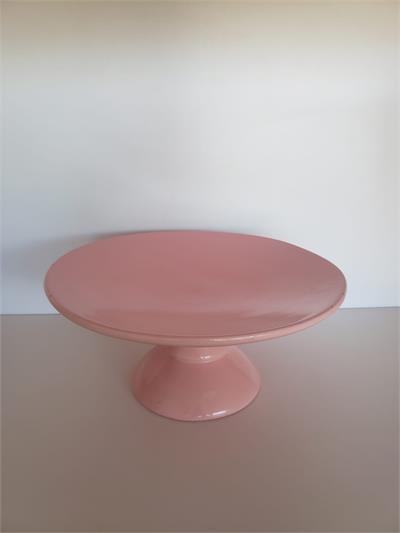 Bandeja Redonda Alta Rosa P - Louça - DecorFest