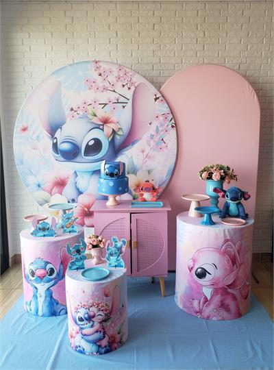 Kit Festa Facil G - Stitch Rosa - DecorFest
