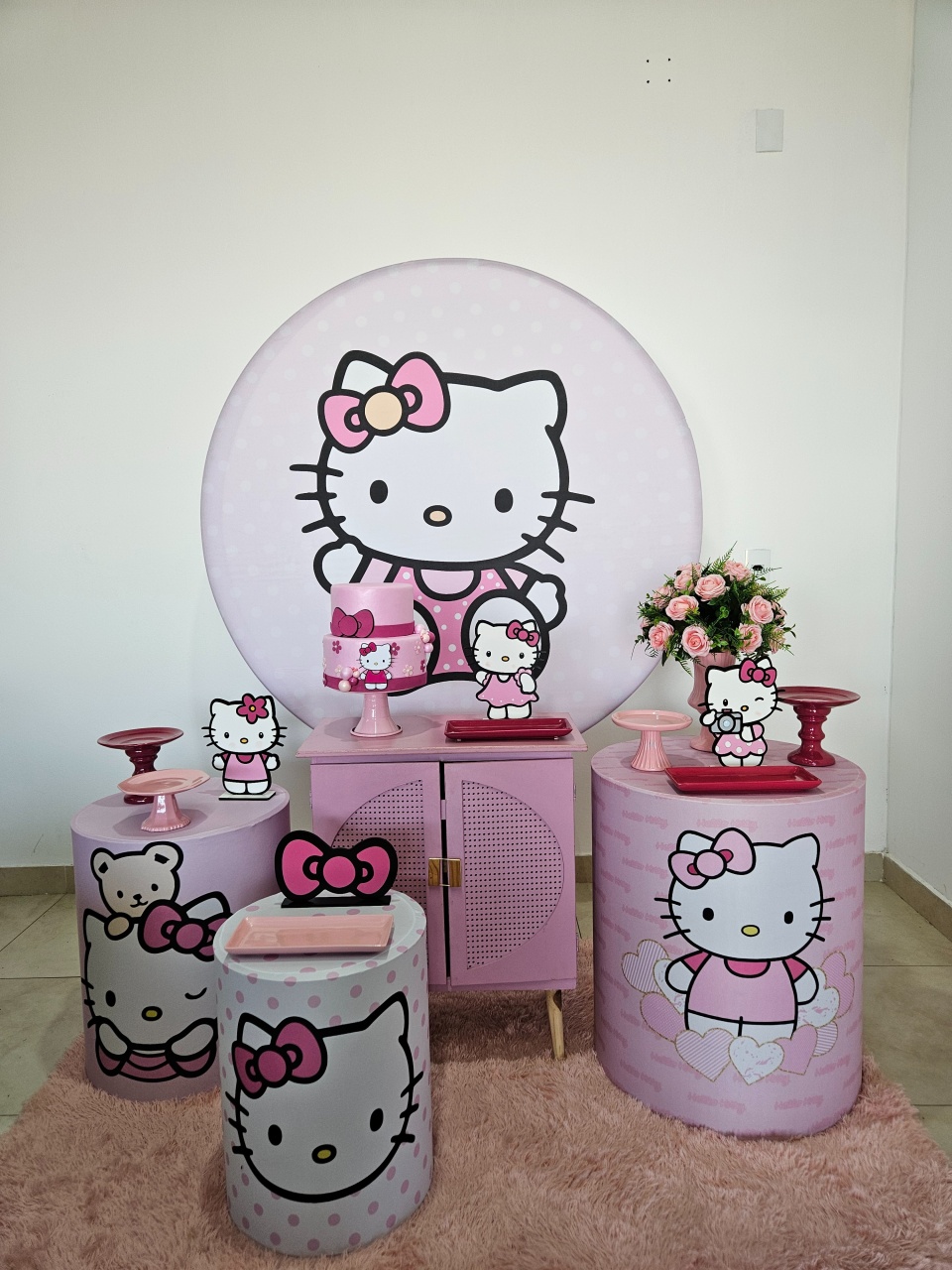 Kit Festa Facil M - Hello Kitty - DecorFest