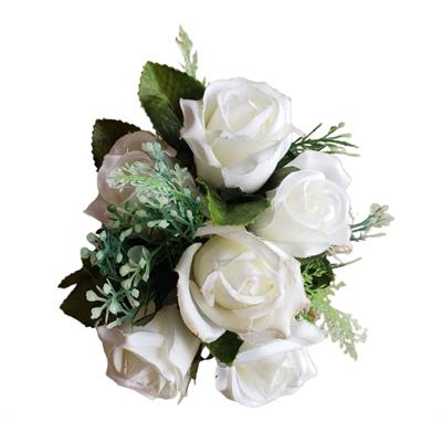 Mini Buque Rosas - Cor Branca - DecorFest