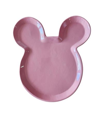 Prato Mickey Rosa Louça - DecorFest