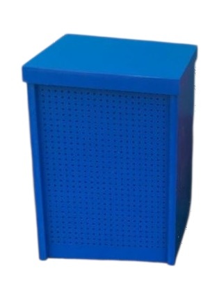 Mesa Cubo Desmontável Mdf Pegboard P - Azul - DecorFest