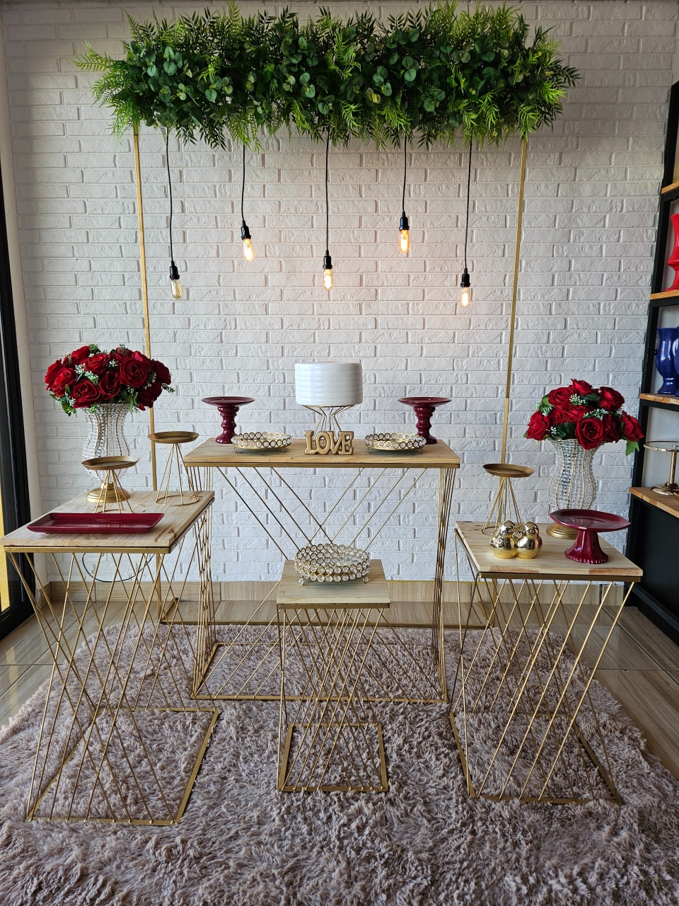 Kit Casamento/Noivado Marsala E Dourado    - DecorFest