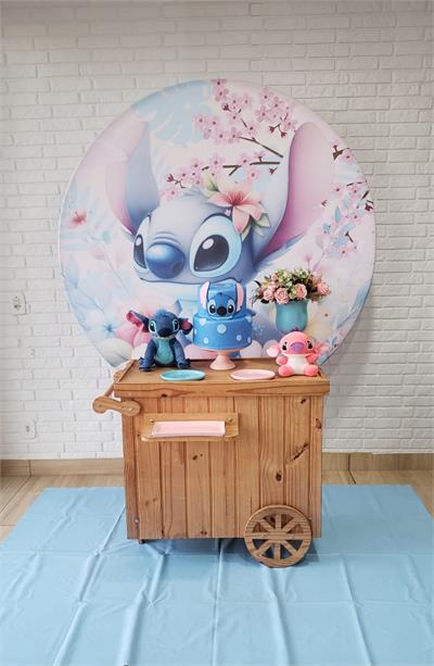 Kit Pocket Car - Stitch Rosa - DecorFest