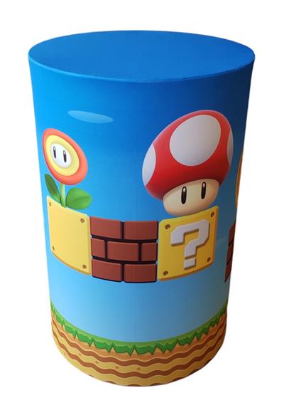 Capa de Mesa Cilindro G - Super Mário - DecorFest