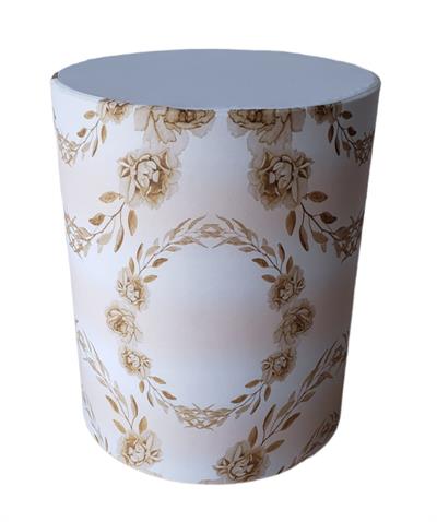 Capa de Mesa Cilindro P - Batizado Nude - DecorFest