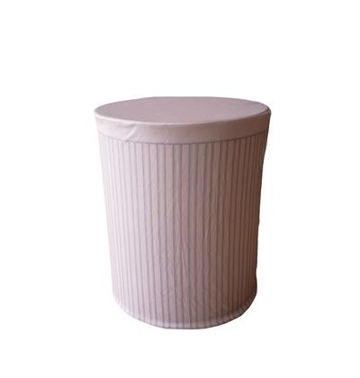 Capa de Mesa Cilindro G - Nude Ripado - DecorFest