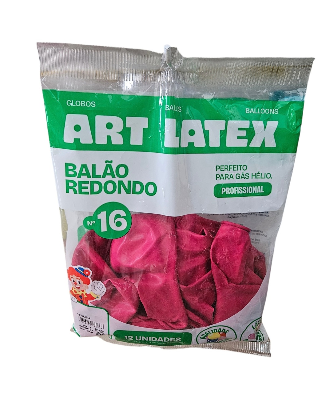 Balão Art-Latex 16" - Fucsia Com 12 Unidades - DecorFest