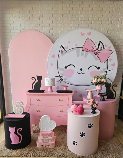 Kit Festa Facil G - Gatinha - DecorFest
