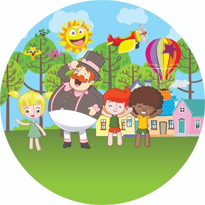 Painel Redondo Mundo Bita - DecorFest