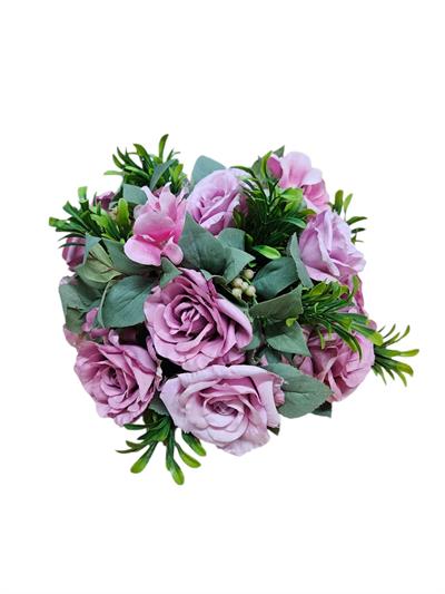Arranjo de Flores - Rosas Lilás - DecorFest