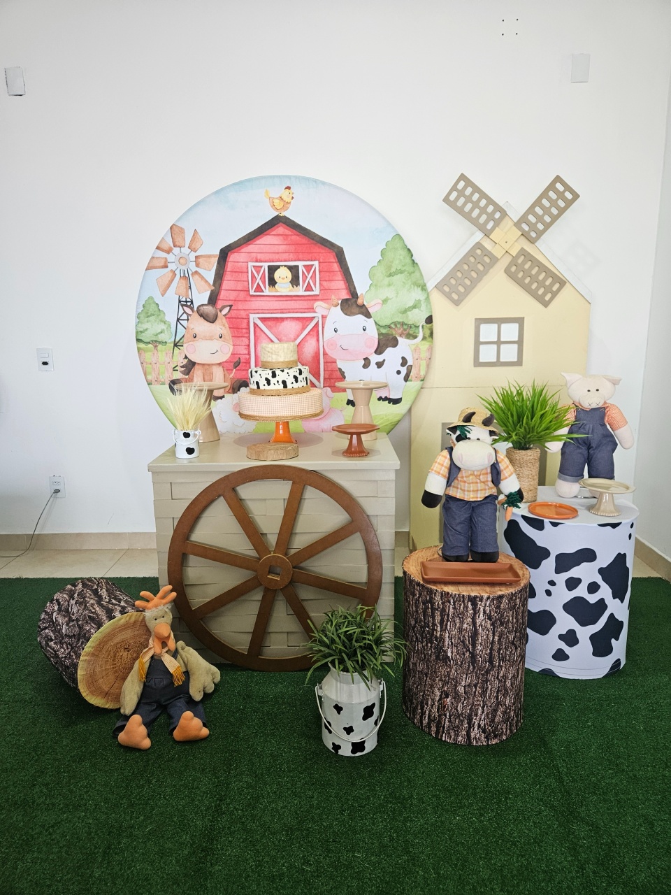Kit Festa Facil G - Fazendinha Menino Painel Celeiro - DecorFest