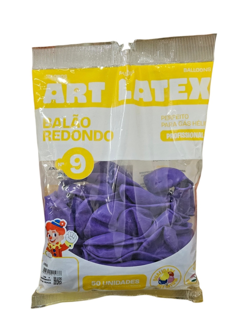 Balão Art-Latex 9" - Roxo 50 Unidades - DecorFest