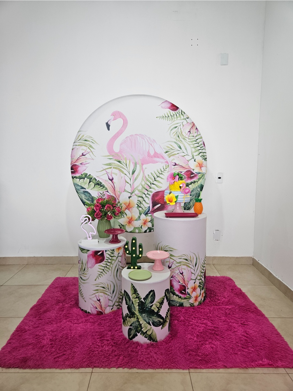 Kit Festa Facil P - Flamingo   - DecorFest