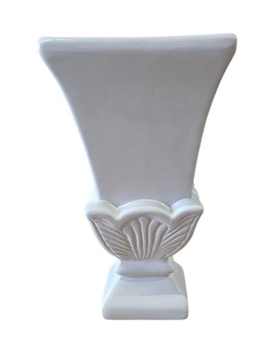Vaso Branco Quadrado Louça - DecorFest