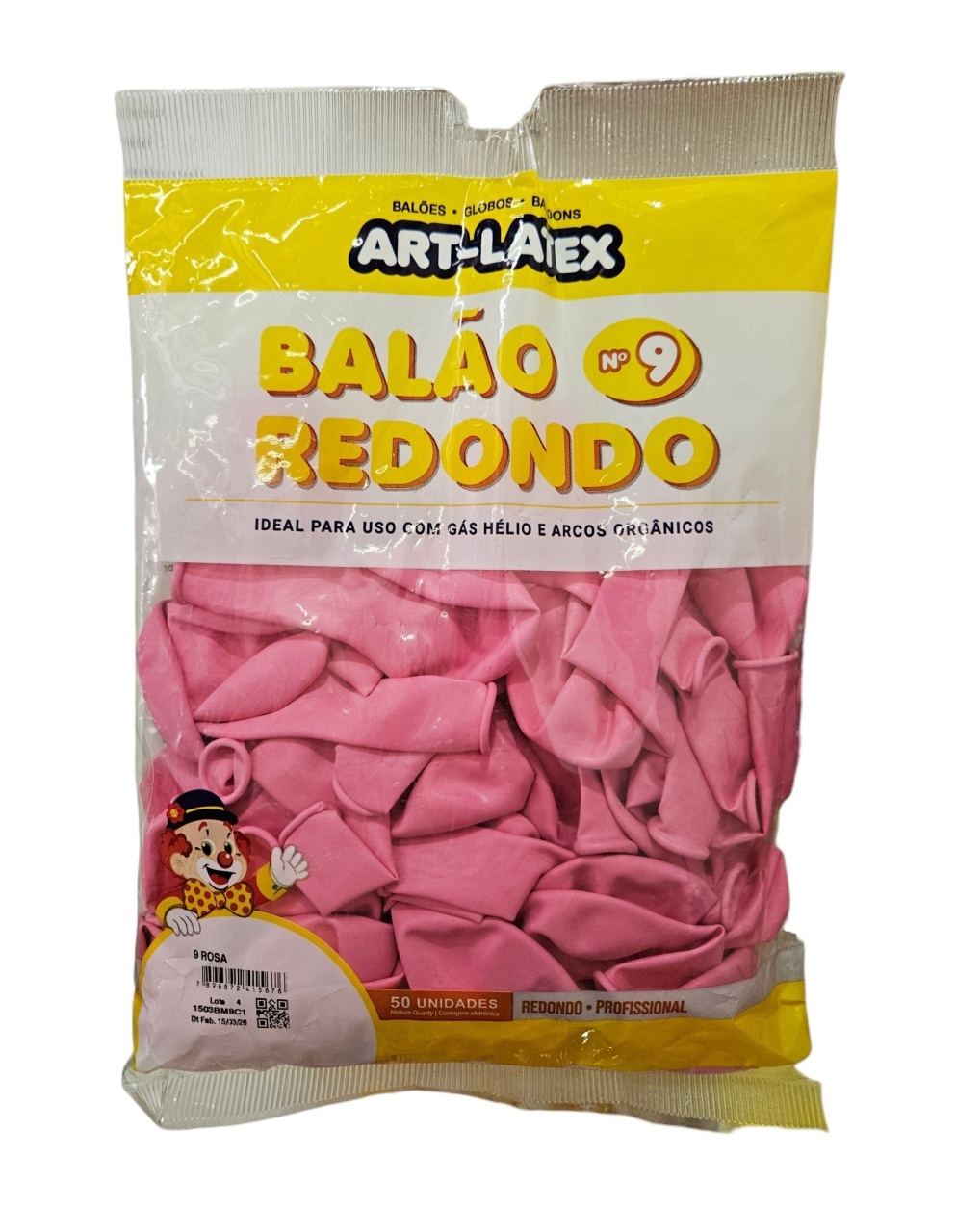 Balão Art-Latex 9" - Rosa 50 Unidades - DecorFest