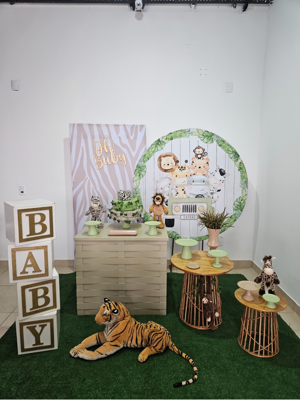 Kit Chá de Bebê G - Safari Vime - DecorFest