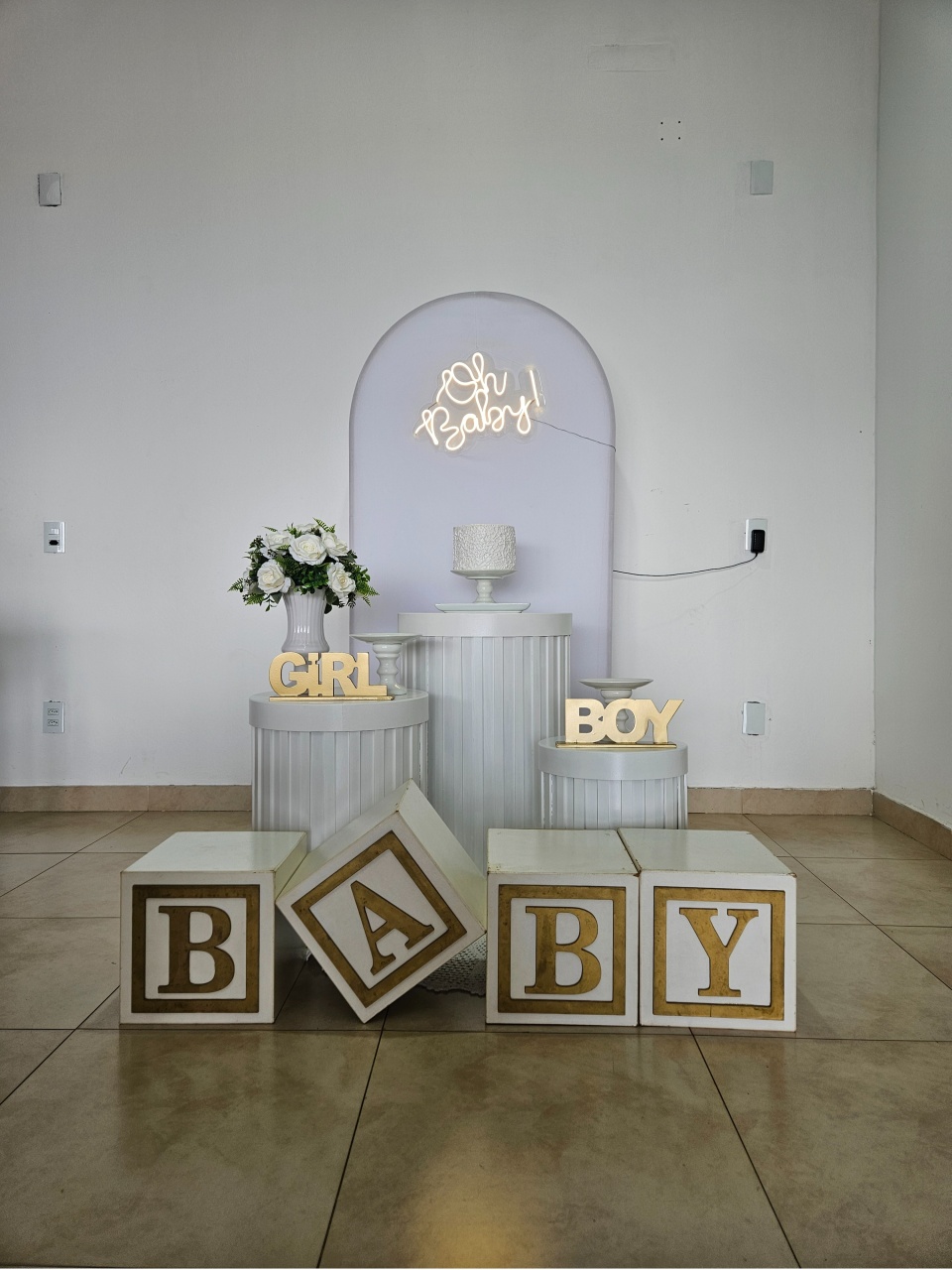 Kit Chá Revelação - Branco - DecorFest