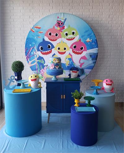 Kit Festa Facil M - Baby Shark - DecorFest