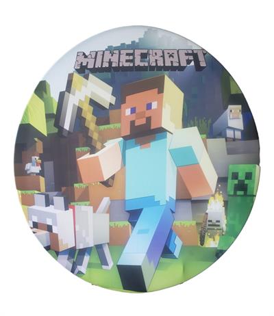Painel Redondo Minecraft - DecorFest