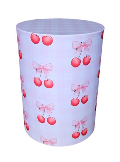 Capa de Mesa Cilindro M - Cereja - DecorFest