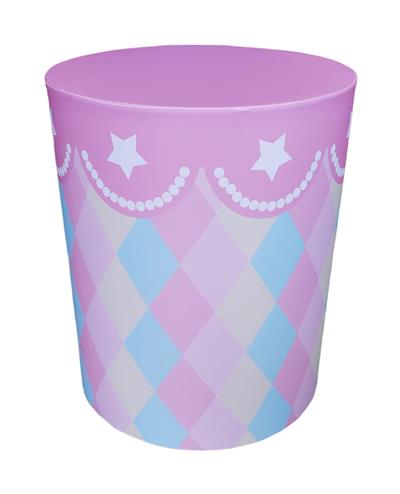 Capa de Mesa Cilindro M - Circo Rosa - DecorFest