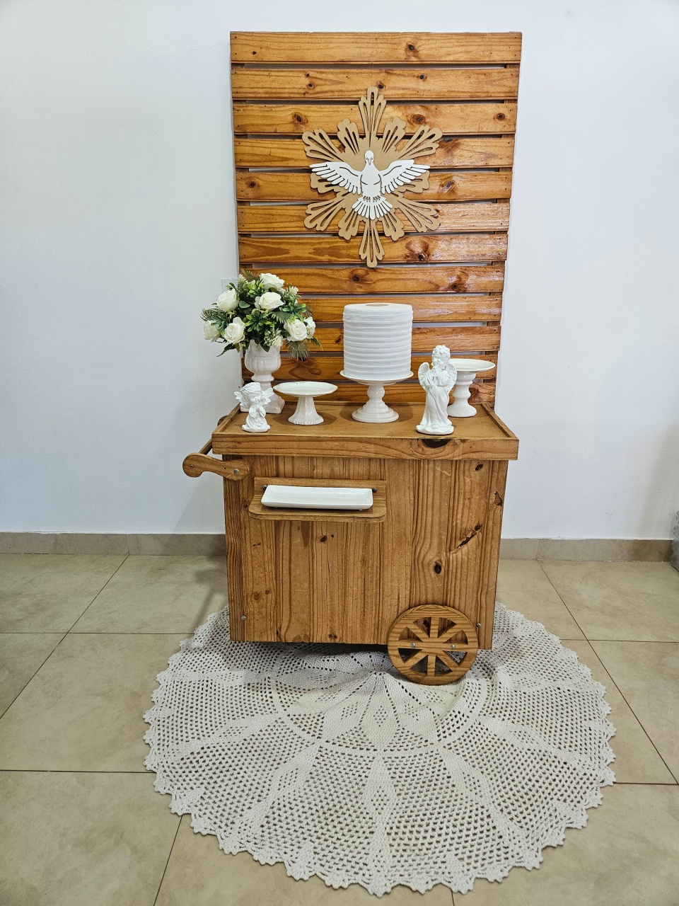 Kit Batizado - Carrinho Mdf - DecorFest