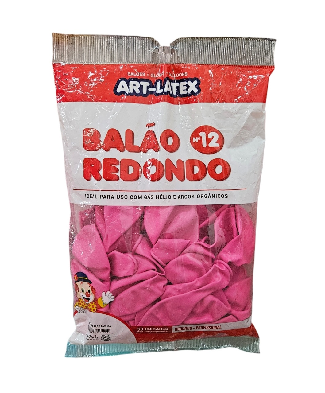 Balão Art-Latex 12" - Rosa Maravilha Com 50 Unidades - DecorFest