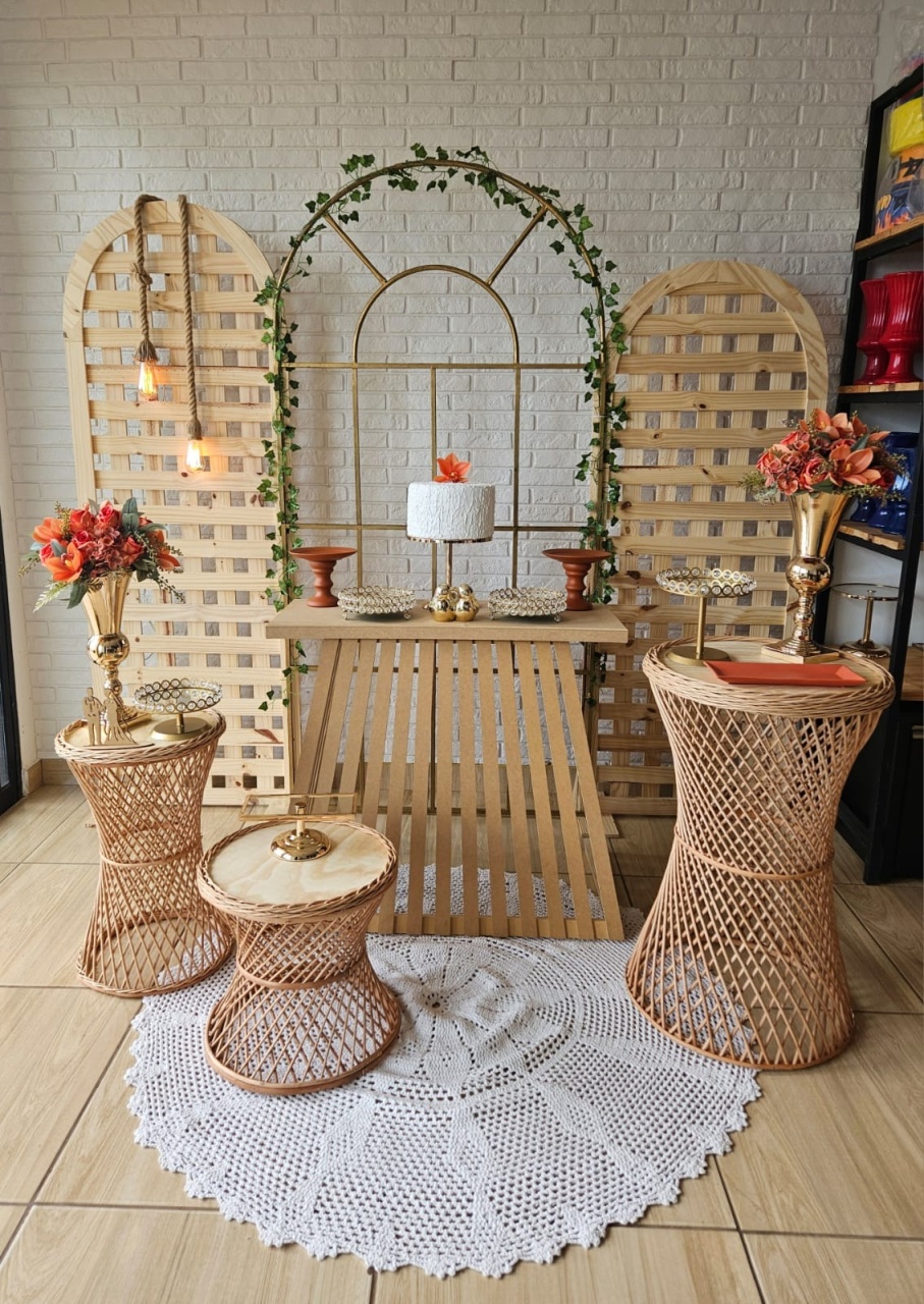 Kit Casamento/Noivado Terracota E Dourado (Ágata) - DecorFest