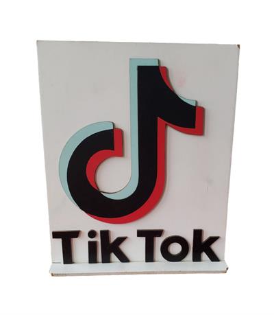 Display/ Totem de Mesa  Mdf Tik Tok - DecorFest