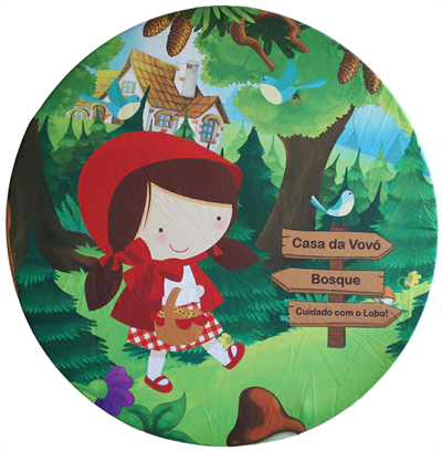 Painel Redondo Chapeuzinho Vermelho - DecorFest