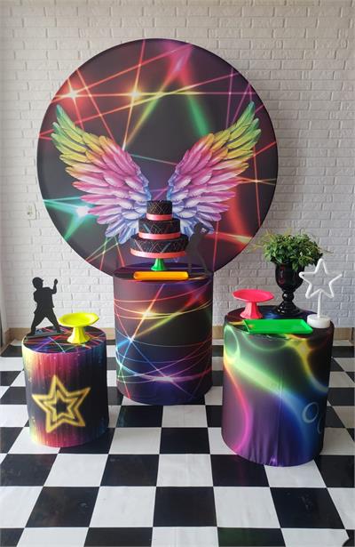 Kit Festa Facil P - Neon - DecorFest