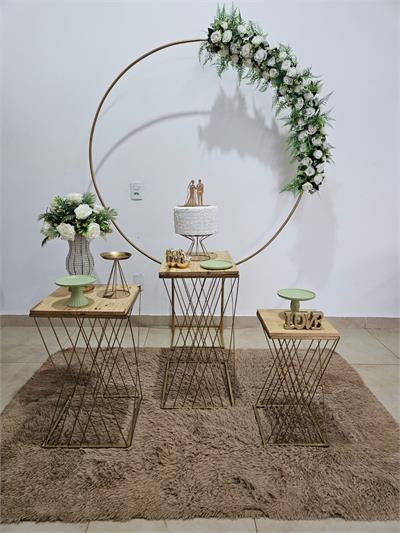Kit Casamento/Noivado Verde Menta E Dourado - DecorFest