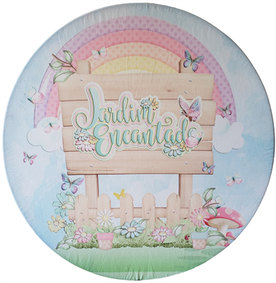 Painel Redondo Jardim Encantado - DecorFest