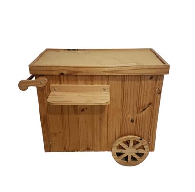 Mesa Carrinho Pocket Car Mdf Cru - DecorFest
