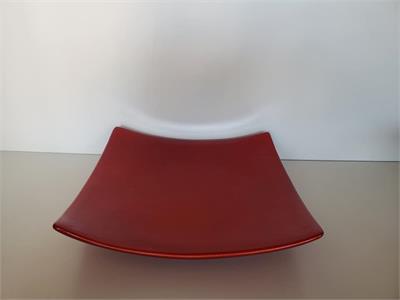 Prato Quadrado Vermelho - Louça - DecorFest