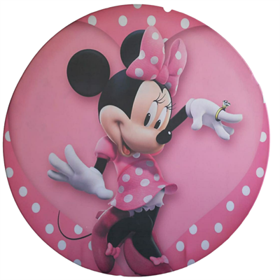 Painel Redondo Minnie Rosa - DecorFest