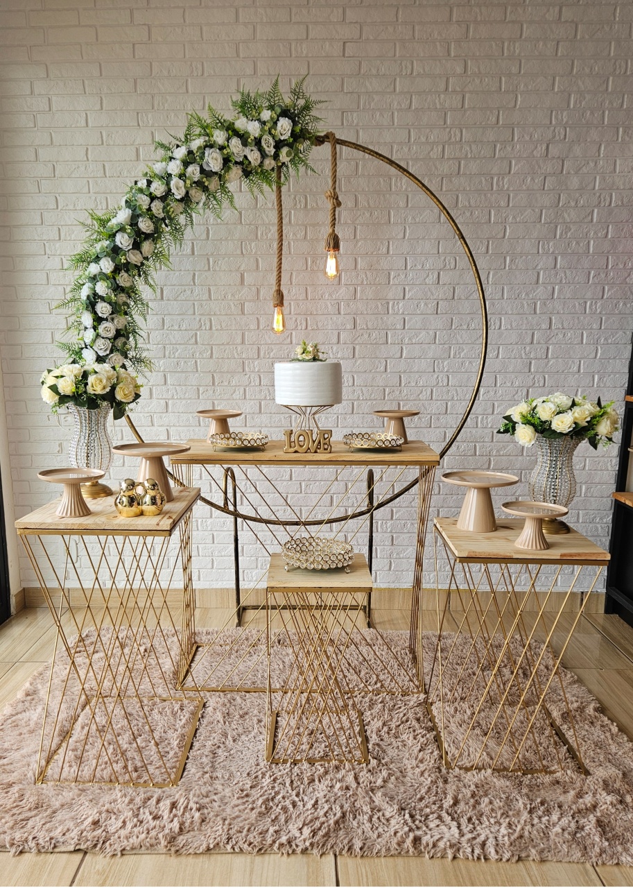 Kit Casamento/Noivado Nude E Pedraria - DecorFest