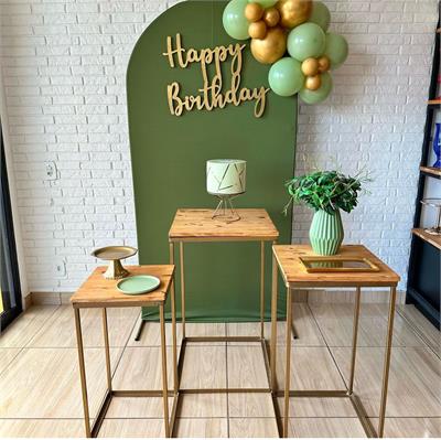 Kit Verão - Adulto - Verde Menta E Dourado - DecorFest