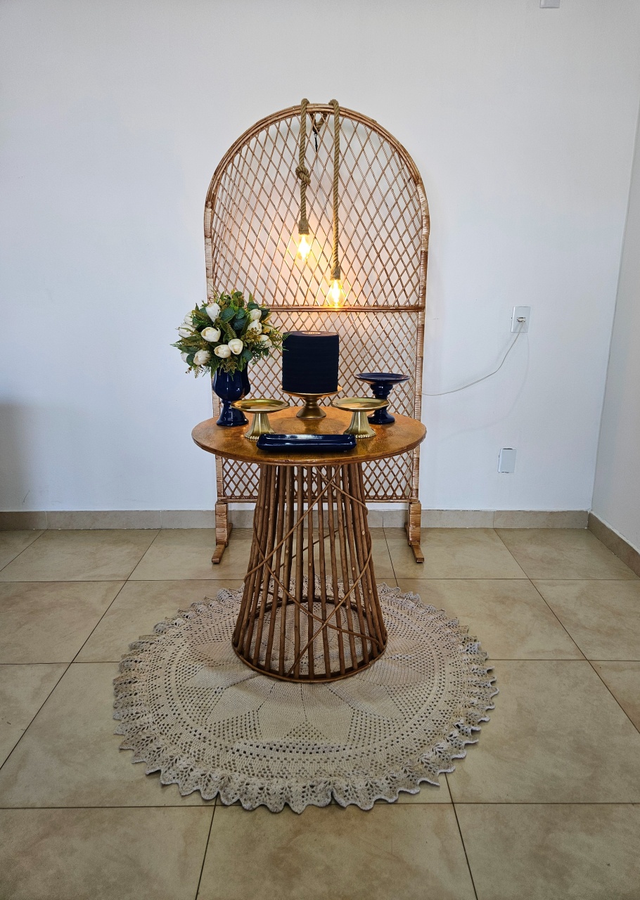 Kit Festa Facil - Vime Azul Marinho E Dourado Adulto - DecorFest