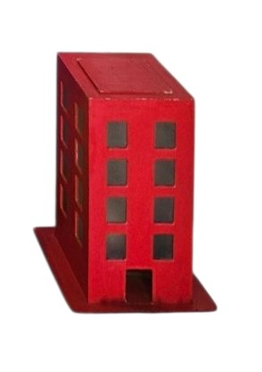 Prédio Mdf Vermelho - Super Herois - DecorFest