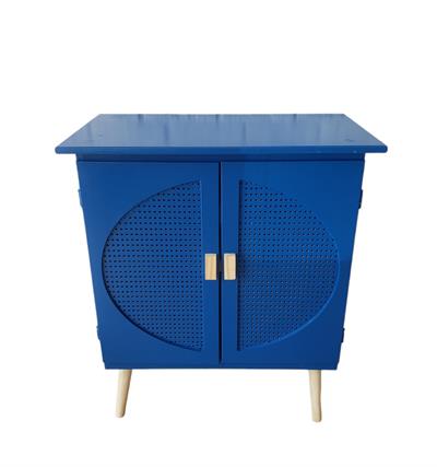 Cômoda Furadinha Azul Mdf - DecorFest