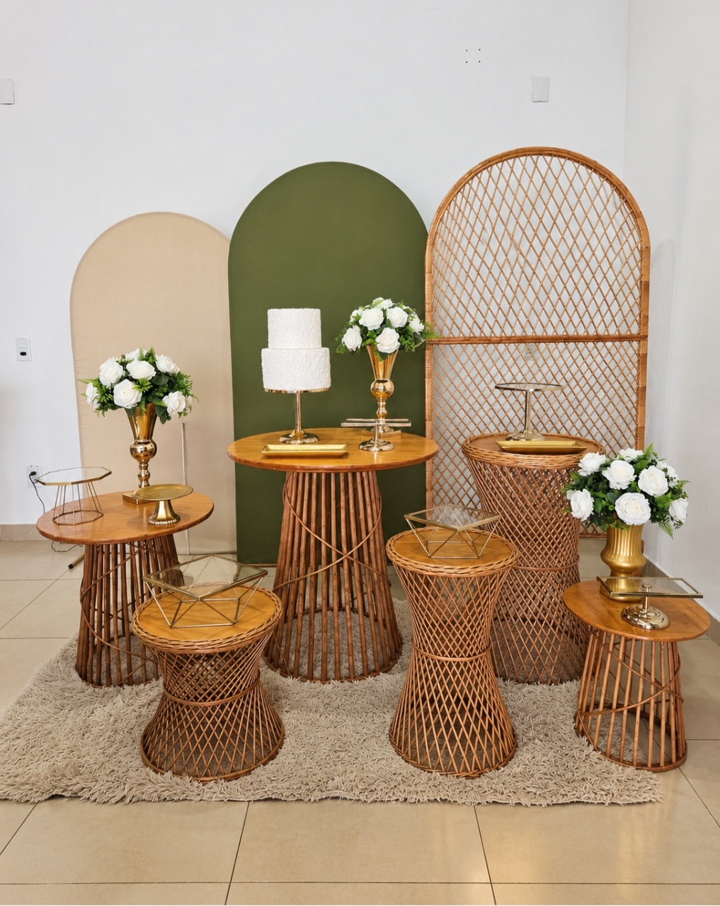 Kit - Verde Oliva E Vime - DecorFest