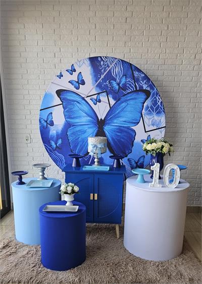 Kit Festa Facil M - Borboleta Azul - DecorFest