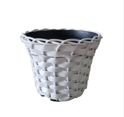 Vaso Vime Branco Plastico - DecorFest